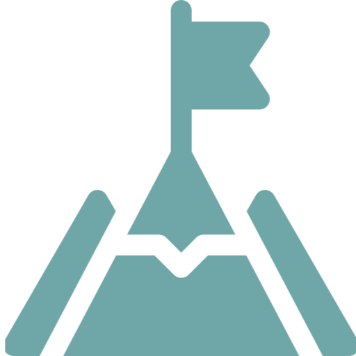 Mountain with flag icon